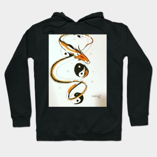 Orange Yin Yang Dragon Hoodie